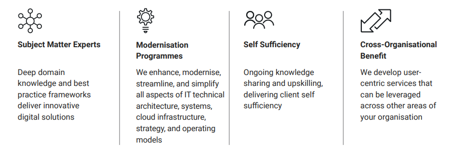 How methods help - subject matter experts, modernisation programmes, self sufficiency, cross organisational benefit