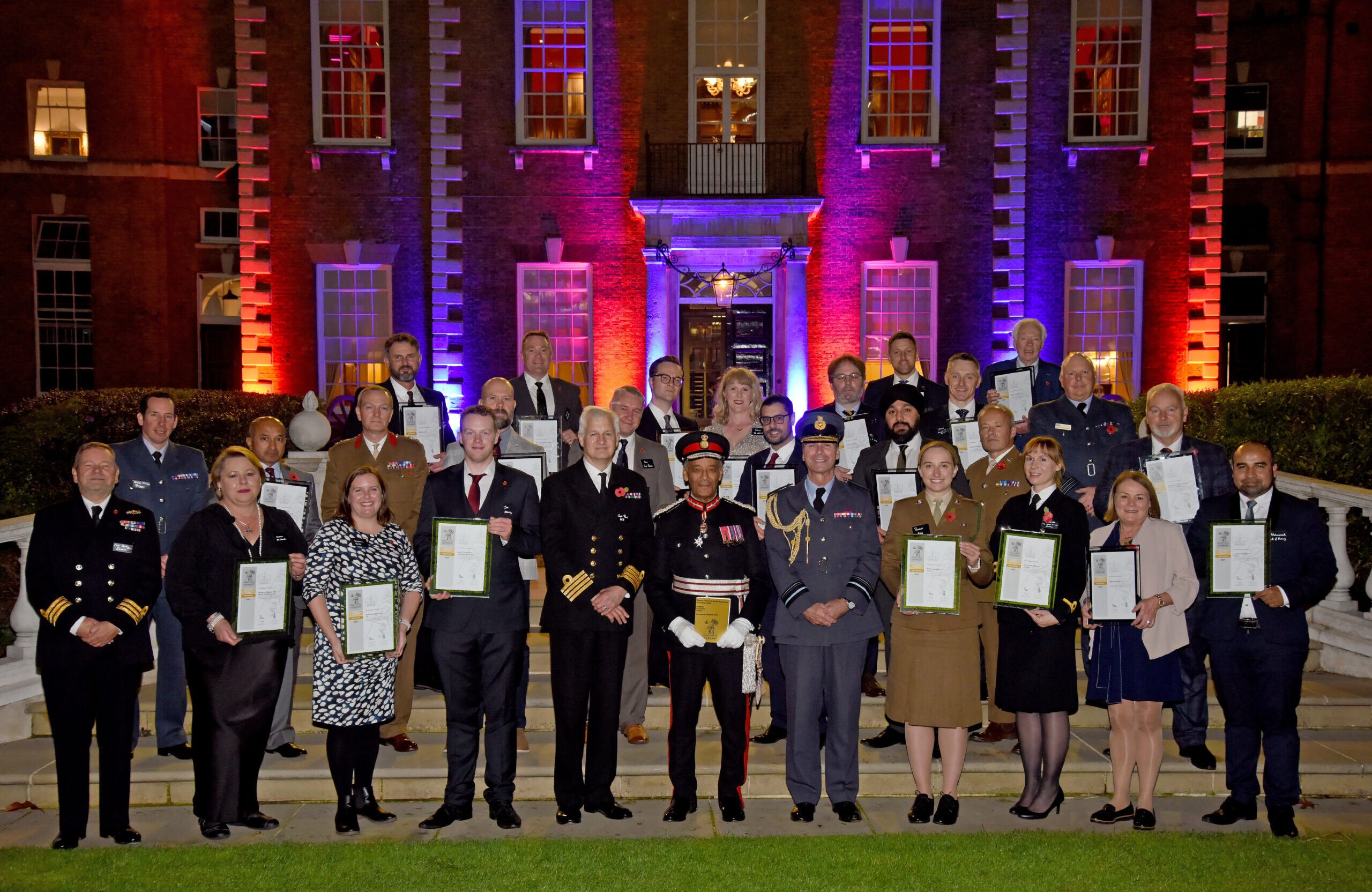 Photo of ll organisations receiving the award